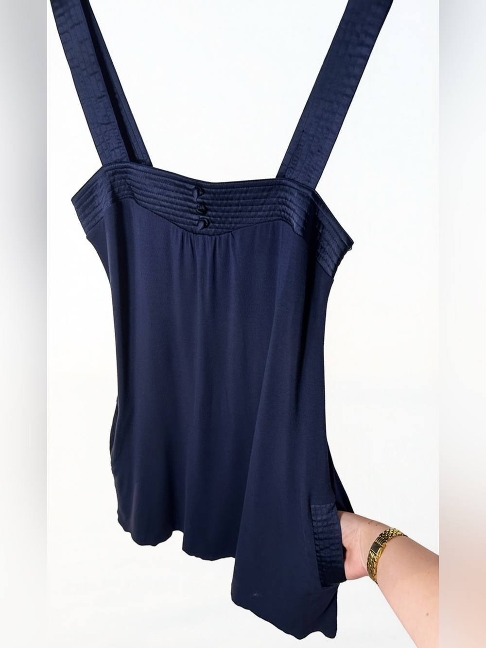Vintage Y2K Aritzia Talula Navy Mini Babydoll Dress | Size Small - Picture 3 of 6
